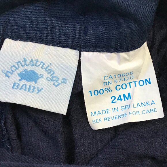 Hartstrings Baby Embroidered Corduroy Jumpsuit Girls Size 24M Navy 100% Cotton‎ - Picture 4 of 9